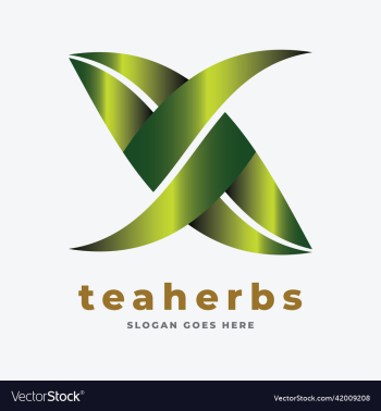 green leaf with x logo design green leaf with x logo design