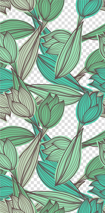 Green leafed plant illustration, green leaves background shading material transparent background PNG clipart