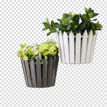 Green leafed plants, Wall Hanging basket Plant Flowerpot, American wood wall flower baskets transparent background PNG clipart