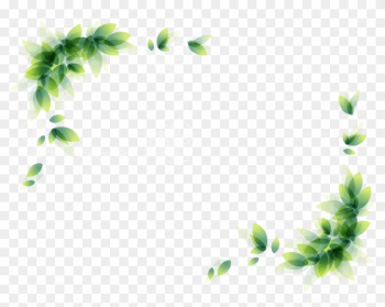 Green Leaves Border - Green Leaf Border Png