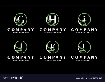 green letters eco logo with creative leaves green letters eco logo with creative leaves