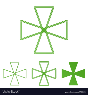 Green line engineering logo design set vector image Green line engineering logo design set vector image