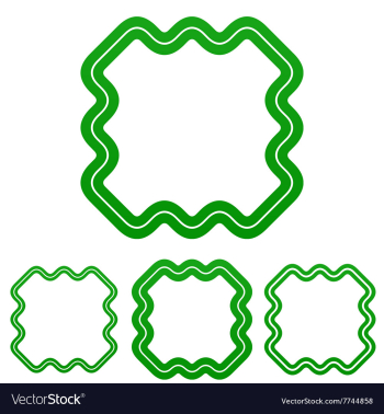 Green line technology logo design set vector image Green line technology logo design set vector image