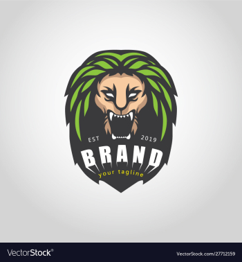 Green lion logo vector image Green lion logo vector image