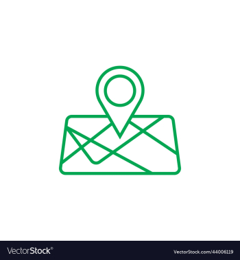 green map destination line art icon green map destination line art icon