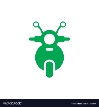 green motorcycle front view icon green motorcycle front view icon