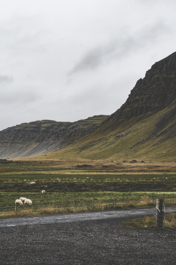 Green Mountains Across Dark Sky Green Mountains Across Dark Sky