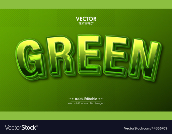 green nature editable 3d text effect style