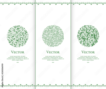 Green organic emblem. Elegant, classic elements. Can be used for jewelry, beauty and fashion industry. Great for logo, monogram, invitation, flyer, menu, brochure, background, or any desired idea.