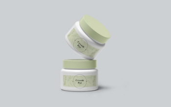 Green packaging of cosmetic products Free Psd Green packaging of cosmetic products Free Psd