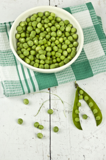 Green Peas On White Ceramic Bowl Green Peas On White Ceramic Bowl