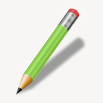 Green pencil clipart, stationery illustration | Free PSD - rawpixel