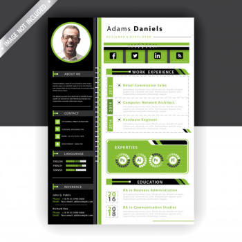 Green resume template Green resume template