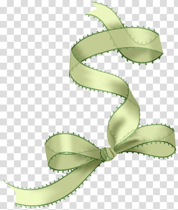 Green ribbon close-up transparent background PNG clipart