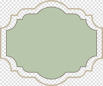 Green simple lace frame transparent background PNG clipart