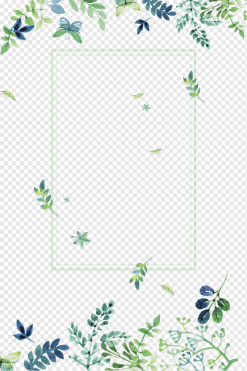 Green, Small fresh green flowers border texture, green leaves border, border, leaf, color png