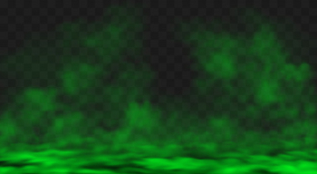 Green smog or fog clouds spreads on ground Free Vector Green smog or fog clouds spreads on ground Free Vector