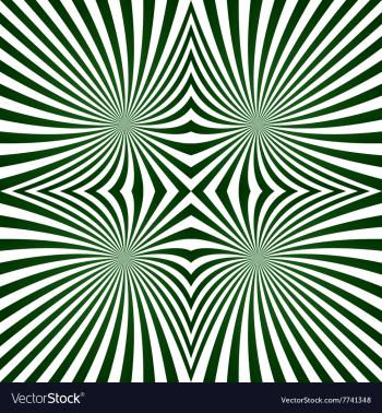 Green striped symmetric ray pattern vector image Green striped symmetric ray pattern vector image
