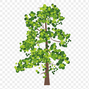 Green tree png sticker clipart, | Free PNG - rawpixel