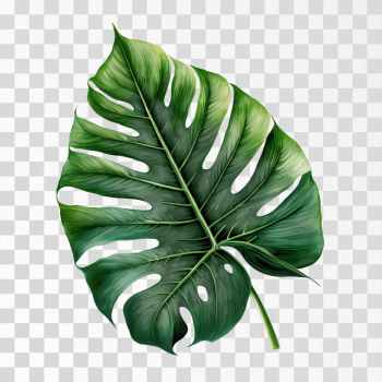 Green tropical leaves PNG transparent, Hand drawn illustration Green tropical leaves PNG transparent, Hand drawn illustration