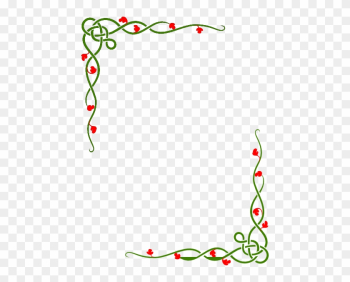 Green Vines Clip Art - Borders For Funeral Programs