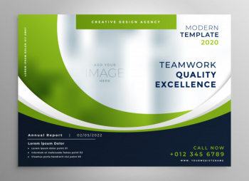 Green wavy business presentation brochure template Green wavy business presentation brochure template