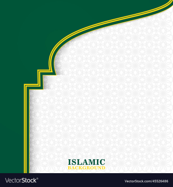 green with yellow outline simple abstract islamic