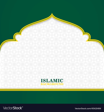 green with yellow outline simple islamic