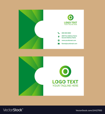 Green wonderful fine business card vector image Green wonderful fine business card vector image