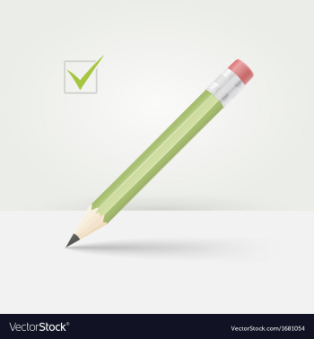 Green wooden pencil vector image Green wooden pencil vector image
