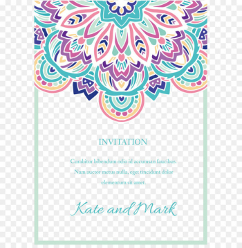 Greeting card - Beautifully invitation border Greeting card - Beautifully invitation border