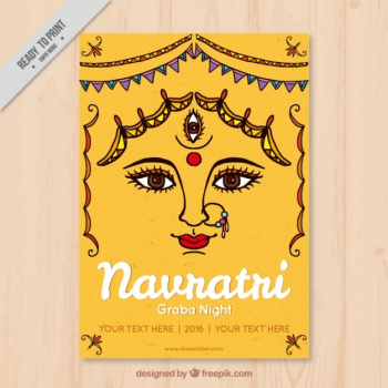 Greeting card of navratri festival Greeting card of navratri festival