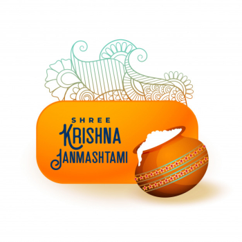 Greeting of krishna janmashtami festival Free Vector Greeting of krishna janmashtami festival Free Vector
