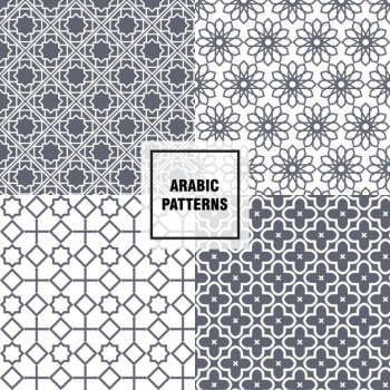 Grey arabic patterns Grey arabic patterns