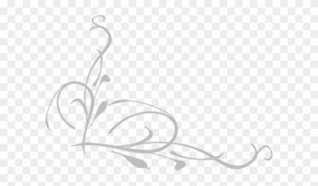 Grey Floral Border Png Image Background - Grey Corner Borders Png