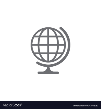 grey globe or education icon