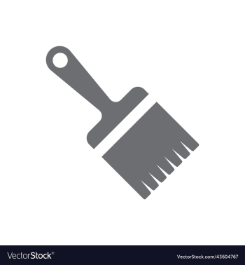 grey paint brush solid icon