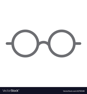 grey round eyeglasses icon grey round eyeglasses icon