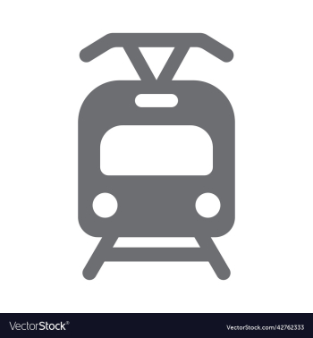 grey tram icon grey tram icon