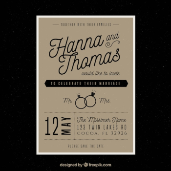 Grey wedding invitation template Grey wedding invitation template