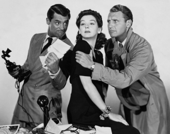 Greyscale Photo of Woman Between Two Man Greyscale Photo of Woman Between Two Man