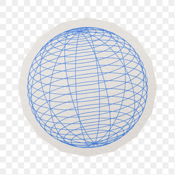 Grid globe png blue sticker, | Free PNG - rawpixel