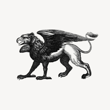 Griffin drawing clipart, mythical creature, | Free Vector - rawpixel Griffin drawing clipart, mythical creature, | Free Vector - rawpixel