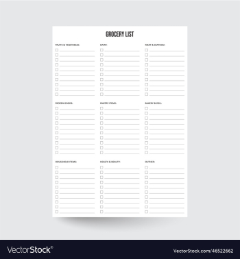 grocery list grocery list