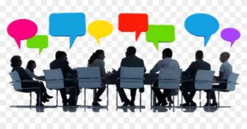 Group Of Business People At Meeting Table With Speech - Mcgraw-hill Education 500 Gmat Verbal Questions