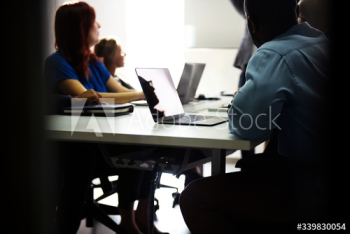 Group of diverse people attending startup business course Group of diverse people attending startup business course