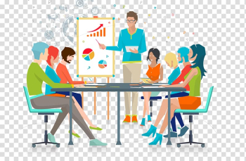 Group of people illustration, Meeting Businessperson Illustration, Business lecture transparent background PNG clipart