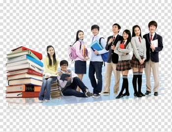 Group of students illustration, Student High school Learning, People cram school transparent background PNG clipart