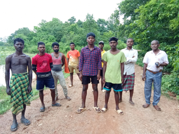 Group of Young Men in Rural India Group of Young Men in Rural India
