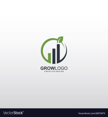 Grow logo grow creative logo a startup wealth vector image Grow logo grow creative logo a startup wealth vector image